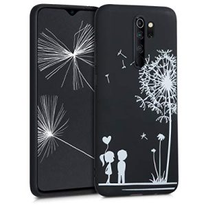 kwmobile Xiaomi Redmi Note 8 PRO Cover - Custodia in Silicone TPU per Xiaomi Redmi Note 8 PRO - Back Case Protezione Posteriore Cellulare Bianco/Nero