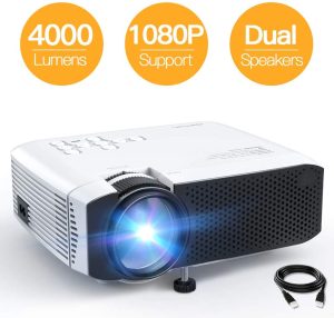 Proiettore APEMAN 4000 Lumen Mini Videoproiettore Portatile Compatibile 1080P