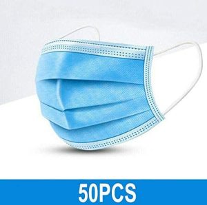 50PCS Mascherina Monouso con elastico 3 strati