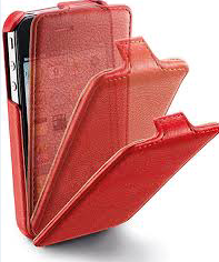 CUSTODIA PER APPLE IPHONE 4S FLAP CELLULAR LINE FLAPIPHONE4SR RED