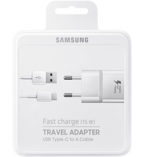 CARICABATTERIA DA RETE 2A SAMSUNG FAST CHARGING EP-TA20EWECGWW CON CAVO TYPE-C DN930CWE WHITE
