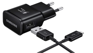 CARICABATTERIA DA RETE 2A SAMSUNG PER I9505/I9500 BLACK ETA-U90EBE CON CAVO DU4ABE BULK