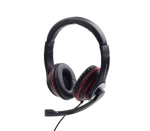 CUFFIE + MICROFONO 3,5MM TECHMADE MHS-03-BKRD BLACK/RED