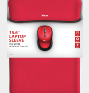 CUSTODIA CON MOUSE PER NOTEBOOK DA 15.6" TRUST YVO RED 23455