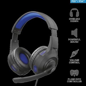 CUFFIE + MICROFONO 3.5MM GAMING TRUST GXT307B RAVU 23250 BLU
