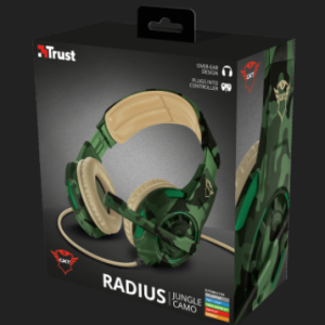 CUFFIE + MICROFONO 3.5MM GAMING TRUST GXT310C RADIUS 22207 JUNGLE CAMO