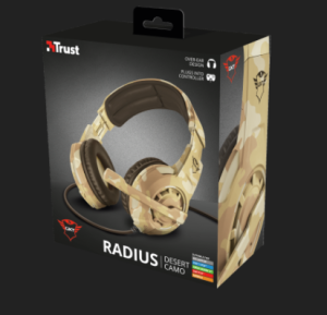 CUFFIE + MICROFONO 3.5MM GAMING TRUST GXT310D RADIUS 22208 DESERT CAMO