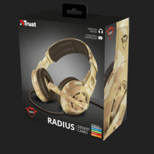 CUFFIE + MICROFONO 3.5MM GAMING TRUST GXT310D RADIUS 22208 DESERT CAMO