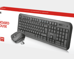 TASTIERA + MOUSE OTTICO WIRELESS NOVA TRUST 22844