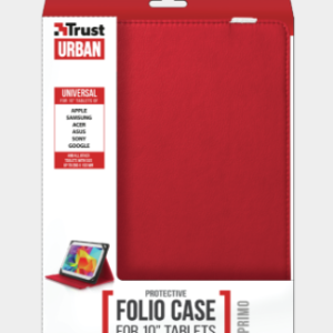 CUSTODIA PER TABLET 10" TRUST PRIMO FOLIO 20316 RED