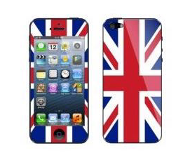 PELLICOLA PER APPLE IPHONE 5 PROTETTIVA HOTDUCK HD-COVER-017 BANDIERA UK