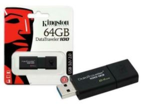 MEMORIA USB 64GB 3.0 KINGSTON DT100G3/64GB