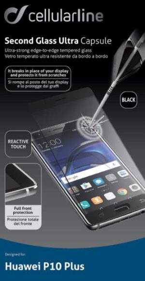 VETRO PER HUAWEI P10 PLUS ANTIURTO CELLULAR LINE TEMPGCAPP10PLUSK NERO