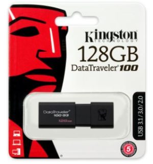 MEMORIA USB 128GB 3.0 KINGSTON DT100G3/128GB