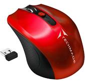 MOUSE OTTICO WIRELESS USB TECHMADE TM-XJ30-RED RED