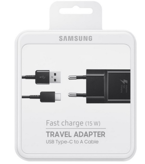 CARICABATTERIA DA RETE 2A SAMSUNG FAST CHARGING EP-TA20EBECGWW CON CAVO TYPE-C DN930CBE BLACK