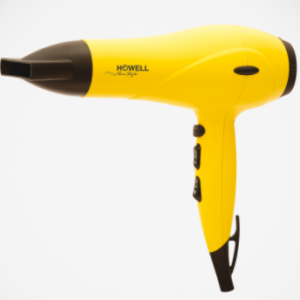 ASCIUGACAPELLI PROFESSIONALE HOWELL CON DIFFUSORE 2000W HP2030PRO GIALLO