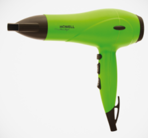 Asciugacapelli Professionale Howell Con Diffusore 2000w Hp2030pro Verde