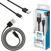 CAVO LIGHTNING PER APPLE TRUST 1MT NERO 22166