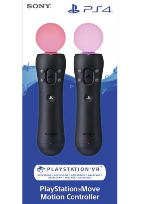 CONTROLLER PS4 SONY WIRELESS MOVE TWIN PACK BLACK