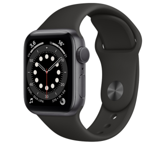 SMARTWATCH APPLE WATCH SERIES 6 40MM GPS+4G ALLUMINIO SPACE GRAY CON CINTURINO SPORT NERO M06P3