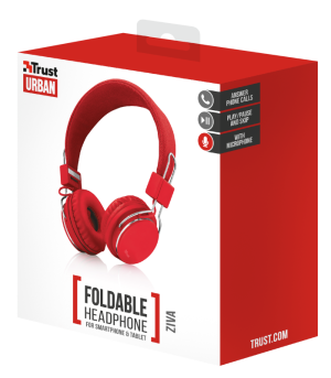 CUFFIE + MICROFONO 3.5MM TRUST ZIVA RED 21822