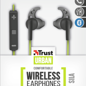 AURICOLARE BLUETOOTH TRUST SILA BT GREY-LIME 21770