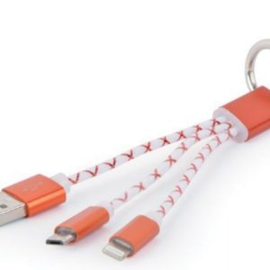 CAVO RICARICA COMBINATO USB TECHMADE CCUSB2-AM8PMB01M RED