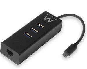 HUB 3.0 TYPE-C 3 PORTE USB 3.0 CON PORTA LAN GIGABIT EWENT EW1141