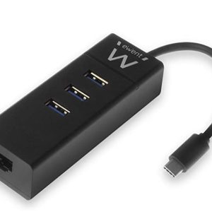 HUB 3.0 TYPE-C 3 PORTE USB 3.0 CON PORTA LAN GIGABIT EWENT EW1141