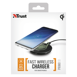 CARICABATTERIA WIRELESS FAST CHARGER TRUST PRIMO10 22861 NERO
