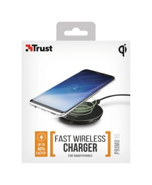 CARICABATTERIA WIRELESS FAST CHARGER TRUST PRIMO10 22861 NERO