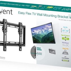 STAFFA MONTAGGIO PER TV A MURO CON SUPPORTO FISSO INCLINABILE 23"-42" EWENT EW1506