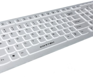 TASTIERA USB CORTEK KEYBOARD KBCHOB CON TASTI PIATTI BIANCO CHOCOLATE
