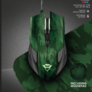 MOUSE + TAPPETINO GAMING TRUST GXT781 RIXA 23611 CAMO