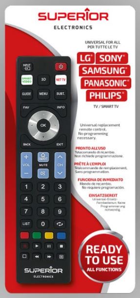 TELECOMANDO UNIVERSALE PER TV SUPERIOR READY5 SMART SUPTRB019