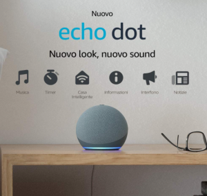 Amazon Alexa Echo Dot (4A Gen) Nero Ceruleo