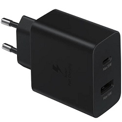 CARICABATTERIA DA RETE DUO 35W 2PORTE USB + USB-C SAMSUNG EP-TA220NBEGEU BLACK