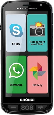 CELLULARE BRONDI AMICO SMARTPHONE 4G BLACK ITALIA