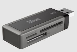 LETTORE CARD USB TRUST 15298 MINI CARD READER GRIGIO