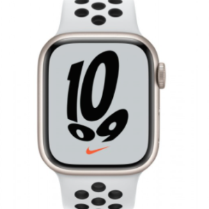 Smartwatch Apple Watch Series 7 45mm Gps Nike Alluminio Starlight Con Cinturino Sport Starlight Mkna3ty/A
