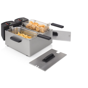 Friggitrice Elettrica Doppia 2 X 3 Lt 2 X 1800w Acciaio Inossidabile Princess 183123