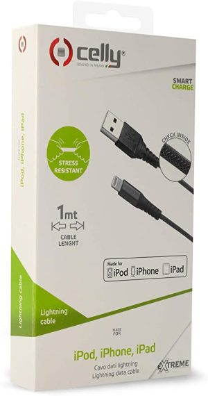 CAVO DATI/CARICA PER SMARTPHONE LIGHTNING CELLY PROCOMPACT BL PCUSBLIGHTBL