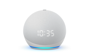 Amazon Alexa Echo Dot (4A Gen) Bianco Con Orologio