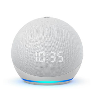 Amazon Alexa Echo Dot (4A Gen) Bianco Con Orologio