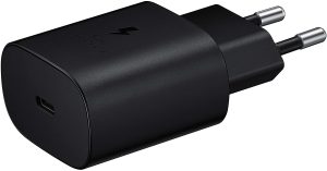 CARICABATTERIA DA RETE SUPER FAST CHARGING 15W USB-C SAMSUNG EP-T1510XBEGEU + CAVO TYPE-C BLACK.