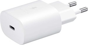 CARICABATTERIA DA RETE SUPER FAST CHARGING 15W USB-C SAMSUNG EP-T1510XWEGEU + CAVO TYPE-C WHITE.