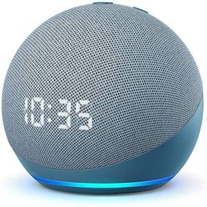 Amazon Alexa Echo Dot (4A Gen) Blu Con Orologio