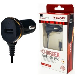 CARICATORE RAPIDO DA AUTO 12/24V 2.4A IPHONE TECNO ACCESSORI TC-CA02