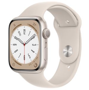 SMARTWATCH APPLE WATCH SERIES 8 45MM GPS ALLUMINIO GALASSIA CON CINTURINO SPORT GALASSIA EU MNP23RB/A